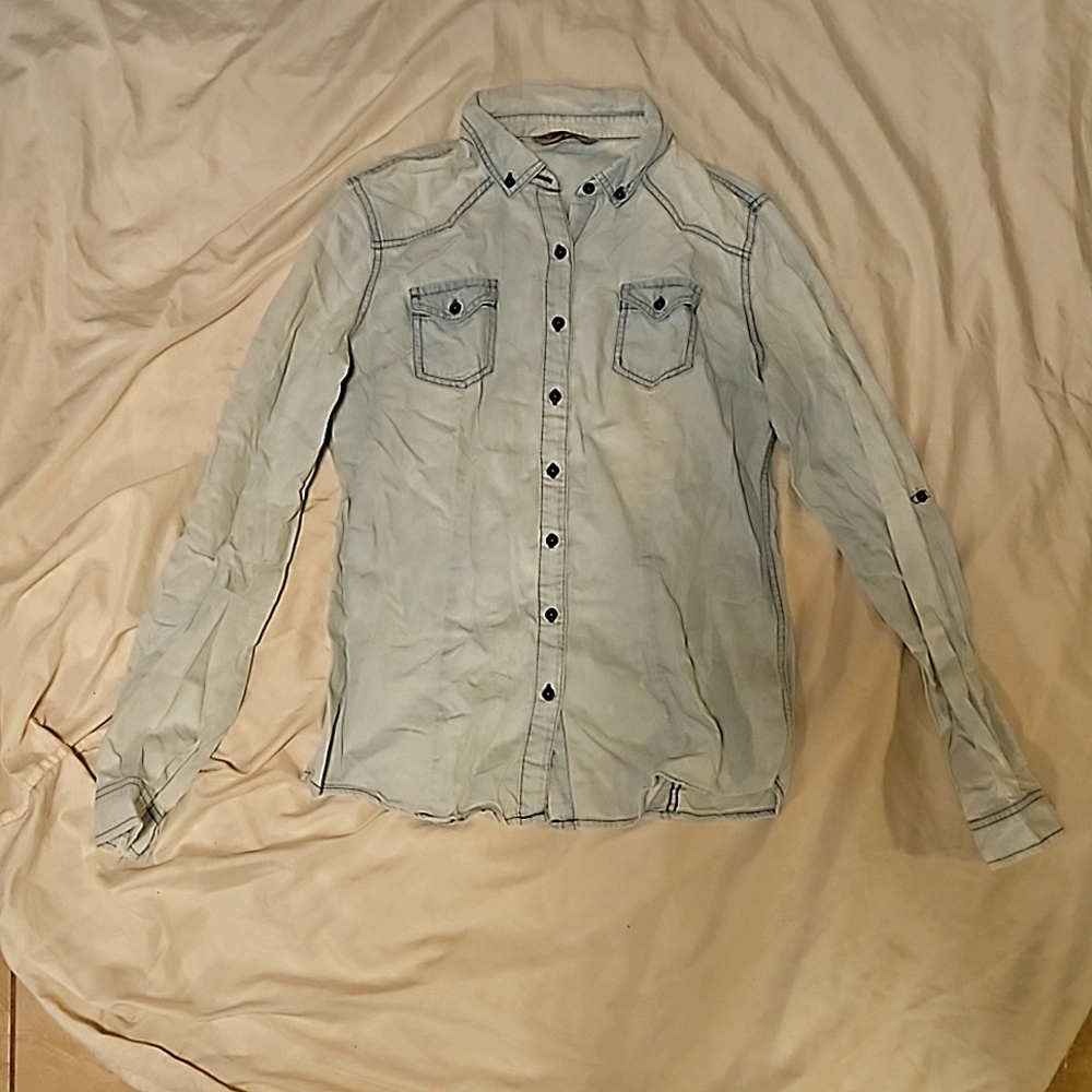 Jean button down shirt